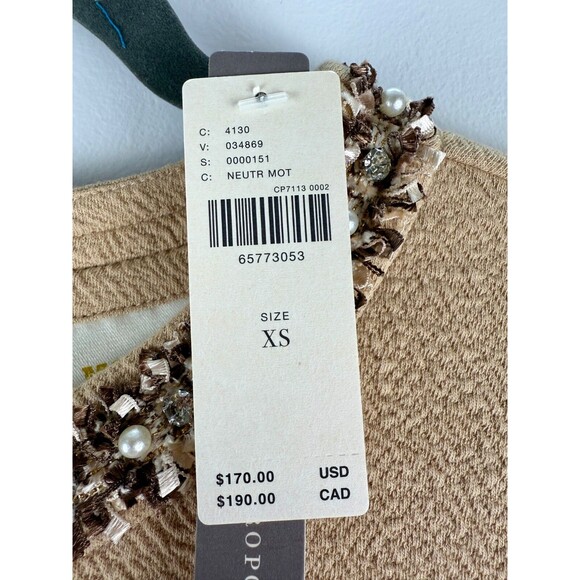 Maeve by Anthropologie Embellished Shift Mini Dress Size XS - Picture 9 of 14